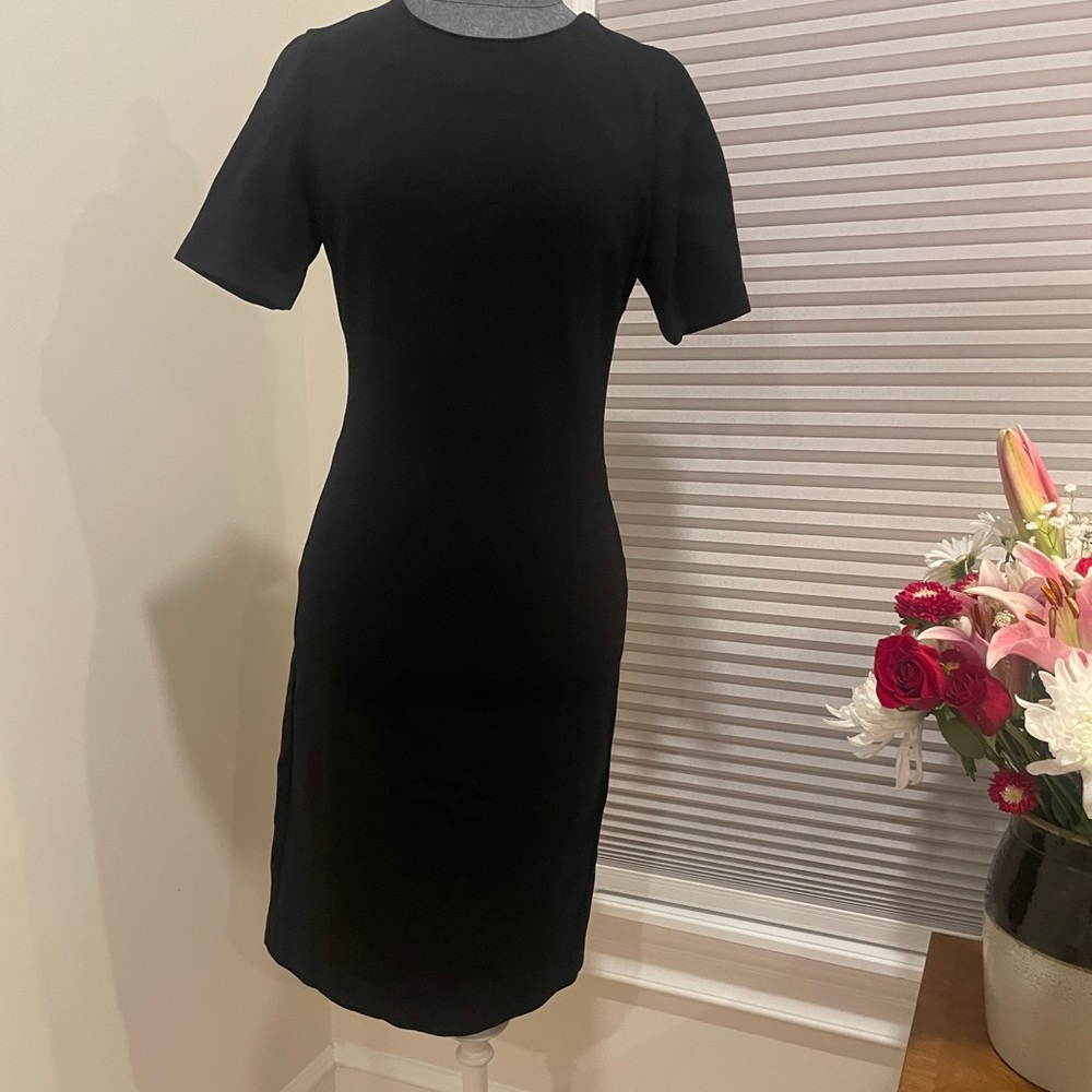 T Tahari Classic Black Midi Dress